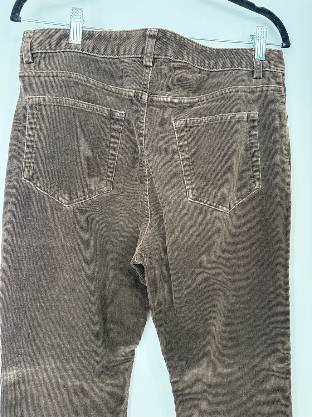 Lands End Classic midrise bootcut Corduroy Jeans in Dark Brown Sz 12 - Picture 9 of 10